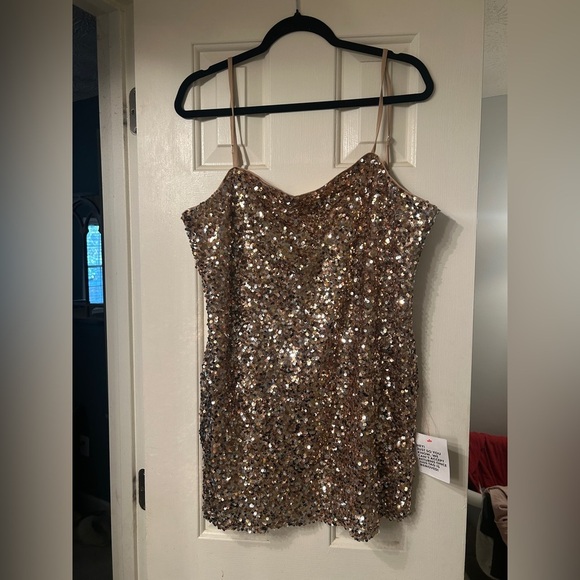 ASOS Gold Sequin Dress - Picture 1 of 4